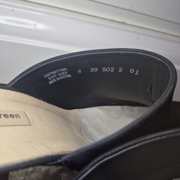 Paul Green Vonda Black Nubuck Stacked Heel Mules Size 8 - Picture 6 of 9